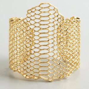 Elizabeth and James 23K Gold Statement Cuff NEW OS BOUTIQUE